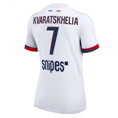 Billige Fotballdrakt Paris Saint-Germain Khvicha Kvaratskhelia #7 Replika Bortedrakt Dame 2025-26 Kortermet Billige Fotballdrakt Paris Saint-Germain Khvicha Kvaratskhelia #7 Replika Bortedrakt Dame 2025-26 Kortermet